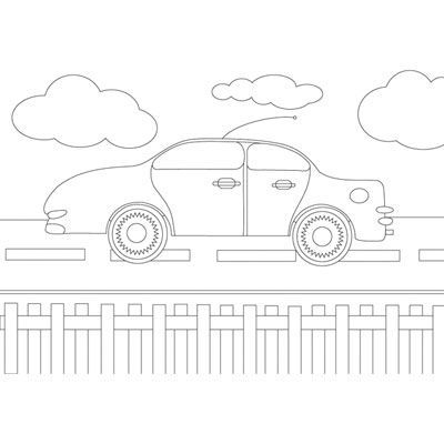 Malvorlage - Auto