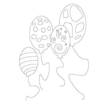 Malvorlage - Ballons