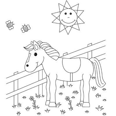 Malvorlage - Pferd