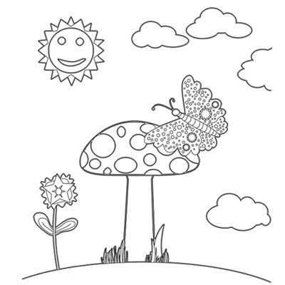 Malvorlage - Pilz