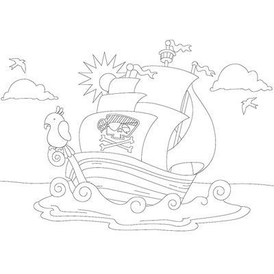 Malvorlage - Piratenschiff