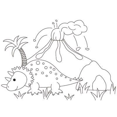 Malvorlage - Dino