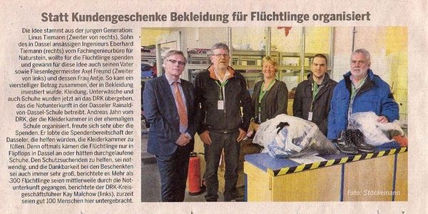 Bekleidung für Flüchtlinge