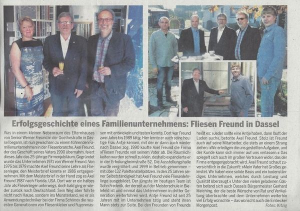 25 Jahre Fliesenlegermeister Freund